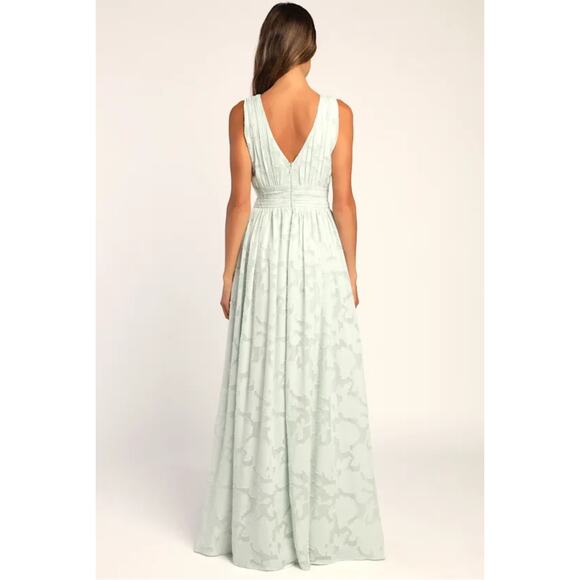 Lulus Sweet Sophistication Sage Green Burnout Floral Maxi Dress - Picture 4 of 15